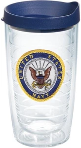 Navy Logo Made in USA Double Walled Insulated Tumbler Travel Cup Keeps Drinks... - Picture 1 of 9