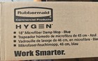 Lot of 12 , Rubbermaid Commercial Q410 Hygen 18" Microfiber Damp Mop Pad