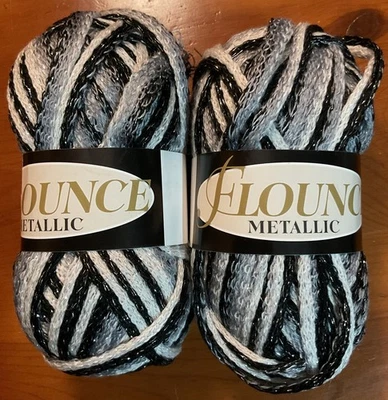 Novos (2) Lenços de Fio Metálico Flounce 38 Jardas 3,5 Oz Poliéster Acrílico Metálico - Imagem 1 de 3