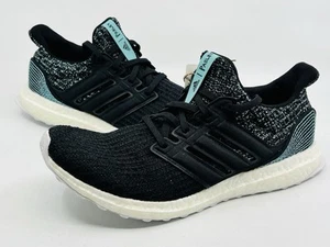 Adidas Ultraboost 4.0 Parley Core Black Blue Running Shoes (F36190) Mens Size 9 - Picture 1 of 7