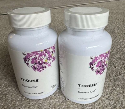 Suplemento Thorne ResveraCel - 2 Botellas, 60 Cápsulas, Fresco y Nuevo Foto 1 de 2