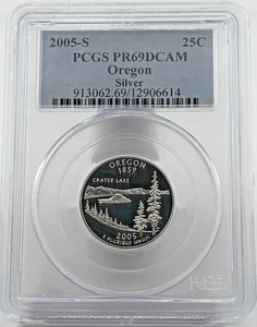 2005-S Silver Quarter Oregon PR69 DCAM PCGS - Picture 1 of 2