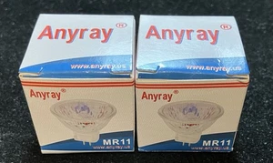 2 Pack Anyray MR11 12V 10W / GU4 Base Lamp / Bulb - Picture 1 of 5