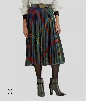 Ralph Lauren Women’s Plaid Pleated Skirt Size 8 NWT Holiday Christmas Classic - Image 1 of 4