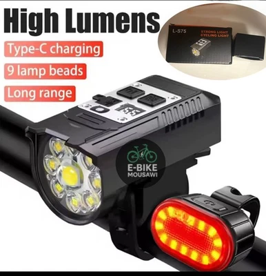 FAHRAD LICHT LED Fahrradlicht Set Fahrradbeleuchtung Scheinwerfer Vorne Hinten Fahrad Lampe