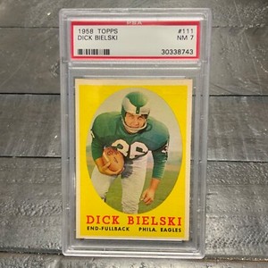 1958 Topps Dick Bielski #111 *Eagles* PSA 7 NM