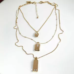 Collar de 26" Casa Blanca Mercado Negro en Capas Elegante Mujer Fiesta Joyería - Imagen 1 de 4