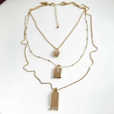 Collar de 26" Casa Blanca Mercado Negro en Capas Elegante Mujer Fiesta Joyería Foto 1 de 4