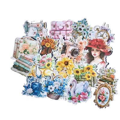 25 Piece Embellishment Ephemera Lot Scrapbooking Supplies Junk Journal Grab Bag