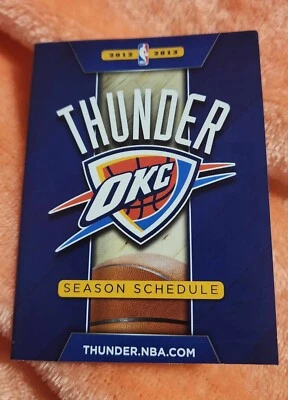 2012-13 Oklahoma City Thunders Basketball Schedule - Durant & Westbrook - Image 1 of 4