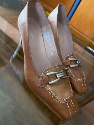 Zapatos De Piel Cuero Mujer Talla 38 Camel - Imagen 1 de 4