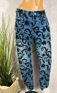 Damen JEANS Baggy Fit Stretch Hose tiefer Schritt gemustert 8035 L 40 42 - Bild 1 von 9