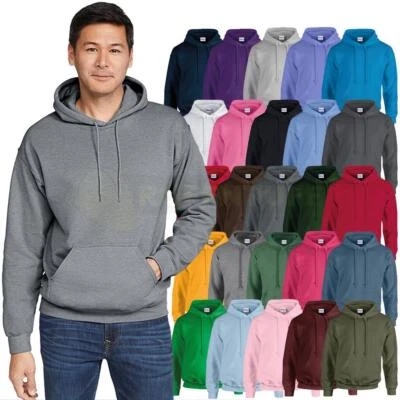 GILDAN Heavyweight Hoodie Mens Classic Plain Hooded Sweatshirt Soft Pullover - Image 1 of 4