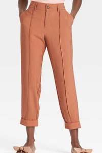 Nuevos Pantalones al Tobillo Target A New Day Delgados Rectos (Marrón Claro, Talla 6) SP6 - Imagen 1 de 5