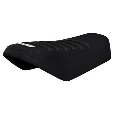 Yamaha DT 125-175 MX 175-250 Seat Cover by Enjoy MFG   BLACK w/ BLACK Ribs #335 - Image 1 of 4