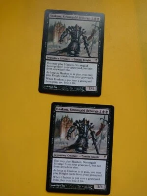 Haakon, Stromgald Scourge x2 Zombie Knight  Coldsnap. Rare. MTG card. - Image 1 of 4