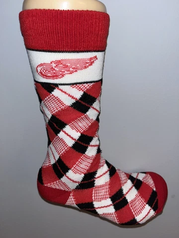 DETROIT RED WINGS NHL HOCKEY MENS LOGO ARGYLE MIX CREW DRESS SOCKS LARGE Q Cover