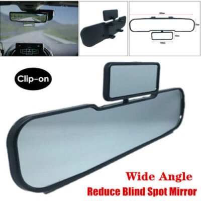 1x Espejo retrovisor auxiliar universal grande interior coche vidrio transparente Foto 1 de 4