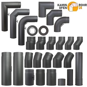 Ofenrohr Ø 150 mm Rauchrohr  Kaminrohr Stahlrohr Bögen Längenelemente Formteile - Bild 1 von 214