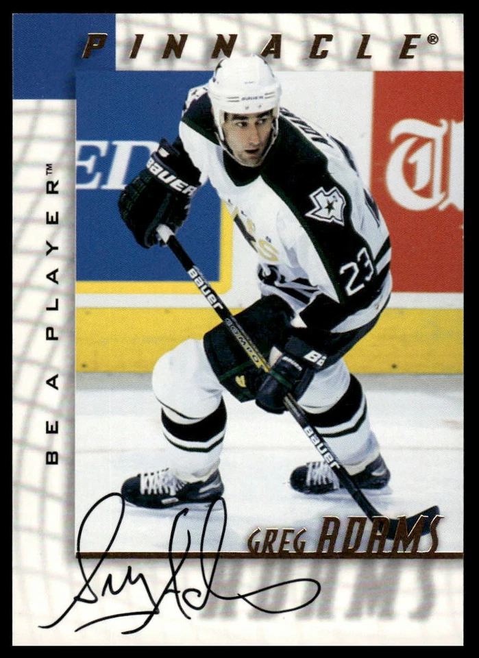 1997-98 Pinnacle Be a Player #164 Greg Adams Autographs - Image 1 of 2