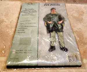 Rain Poncho Waterproof PVC Reversible With Hood Rothco 3634 - Picture 1 of 5