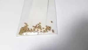 10k Massiv Gold 2mm Rund Poliert Perlen / Lose 10 Stück - Bild 1 von 5
