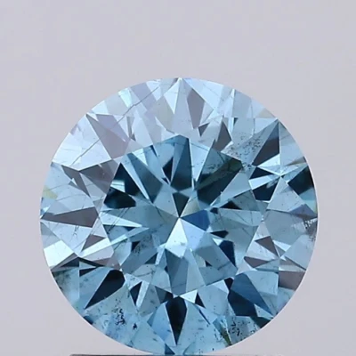 ROUND 1.55ct VIVID BLUE SI2 IGI CERTIFIED LAB GROWN DIAMOND LG610319813 - Image 1 of 4