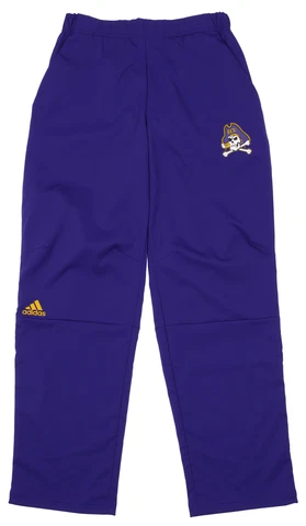 Adidas NCAA Men's East Carolina Pirates Team Logo Climalite Woven Pant, Purple Cover