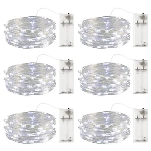 Fairy Lights Battery Operated String Lights 6 Pack 20LED Copper Wire Firefly ... - Picture 1 of 7