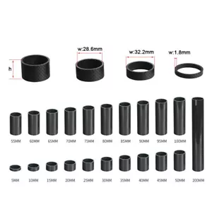 3K Full Carbon Fiber Bike Headset Spacers MTB Road Bicycle Head Washers Gaskets - Picture 1 of 12