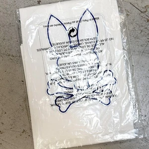 *NEW* Men Psycho Bunny Pierce Embroidered Back Graphic Tee WHITE(B6U214E200 100) - Picture 1 of 4