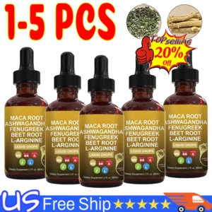 Bio Maca Wurzel Liquid Tropfen mit Ashwagandha, Bockshornklee, Rote Beete und L-Argi - Bild 1 von 16