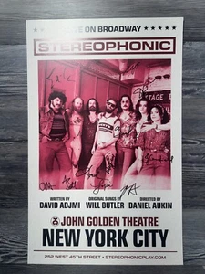 TARJETA/PÓSTER ESTEREOFÓNICO FIRMADO POR ELENCO, TEATRO JOHN GOLDEN, VENTANA BROADWAY - Imagen 1 de 9