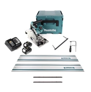 Makita DSP600STJ Tauchsäge + 2x Schiene + Parallelanschlag+2x 5Ah+Lader+Makpac - Bild 1 von 4
