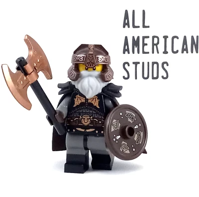 LEGO Castle Black Knight Minifigure BAM Medieval Scale Mail CMF Armor Viking - Image 1 of 4