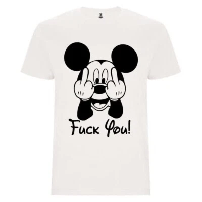T-Shirt/Hoodie/Damen/Herren/Mickey Minnie Mouse/Fuck You/ Geschenk/Lustig/Spruch - Bild 1 von 4
