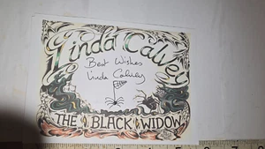 LINDA CALVEY DIE SCHWARZE WITWE ORIGINAL HANDSIGNIERTE SEITE UND COA - Bild 1 von 1