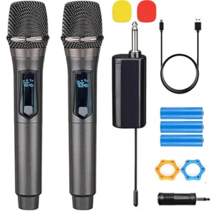 Sistema de micrófono de mano profesional UHF micrófono inalámbrico karaoke con receptor USB - Imagen 1 de 11