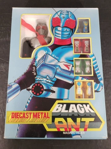 Vintage Masked Rider 'Black Ant' Diecast Action Figure NIB Made in Taiwan Cover