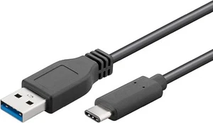 Goobay 67999 USB-C auf USB A 3.0 Kabel, schwarz, 0,5 m Länge 0,5 Meter - Bild 1 von 2