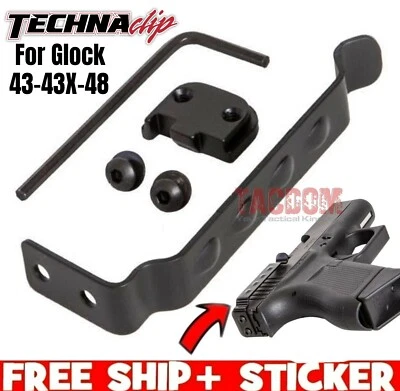 Techna Clip AUTHENTIC Gun Belt Clip for Glok 43 43x 48 NEW GEN G43BRL Amend 2 - Image 1 of 4