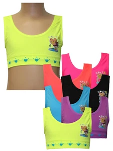 6 Girl's training Bra 100% Cotton Teen Beginners Under Top Seamless - Picture 1 of 6