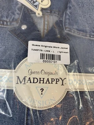MADHAPPY - GUESS Originals Denim Jacket LIMITED EDITION Mens Large Coat RARE NEW - Image 1 of 4