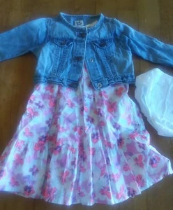 Oshkosh b'gosh girls dress size 18 mos, Jean Jacket 24 mos, Beautiful!! - Bild 1 von 12