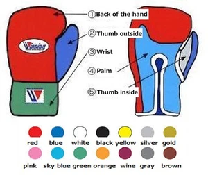 Print your name Winning Boxing color order Custom Gloves lace up 16 oz MS600 - Picture 1 of 3
