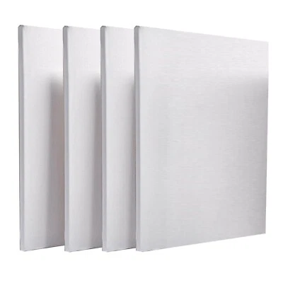 PACK OF 4 Blank Artist Canvas Art Board Plain Painting Stretched Framed 40x30CM