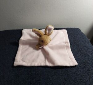 Dan Dee Pink Bunny Rabbit Security Blanket Plush Lovey Rattle Toy