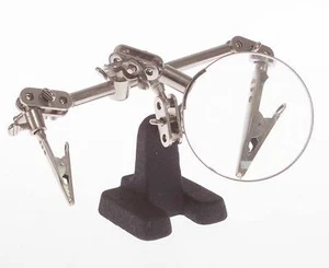 Powerfix Feinmechaniker Lupe Dritte helfende Hand Kleinteile Halter Klemmen - Bild 1 von 3