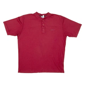 ODLO Mens T-Shirt Red Button Neck XL - Picture 1 of 6