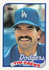 Tim Crews 1989 Topps Base Baseball card #22 Los Angeles Dodgers